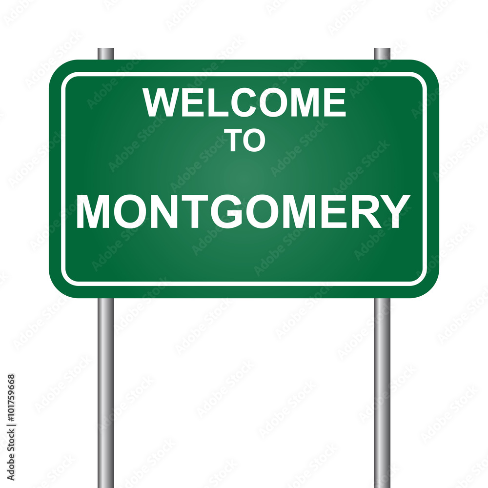 Welcome to Montgomery, green signal vector Welcome to Montgomery, green signal vector