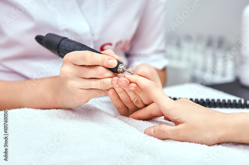 Women's manicure, mechanical manicure, hand care