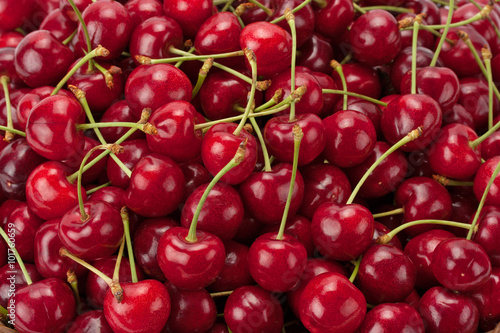 Background of ripe cherries
