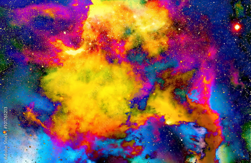 Fototapeta Mgławica, kosmiczna przestrzeń i gwiazdy, niebieski kosmiczny streszczenie tło. Elementy tego obrazu dostarczone przez NASA.