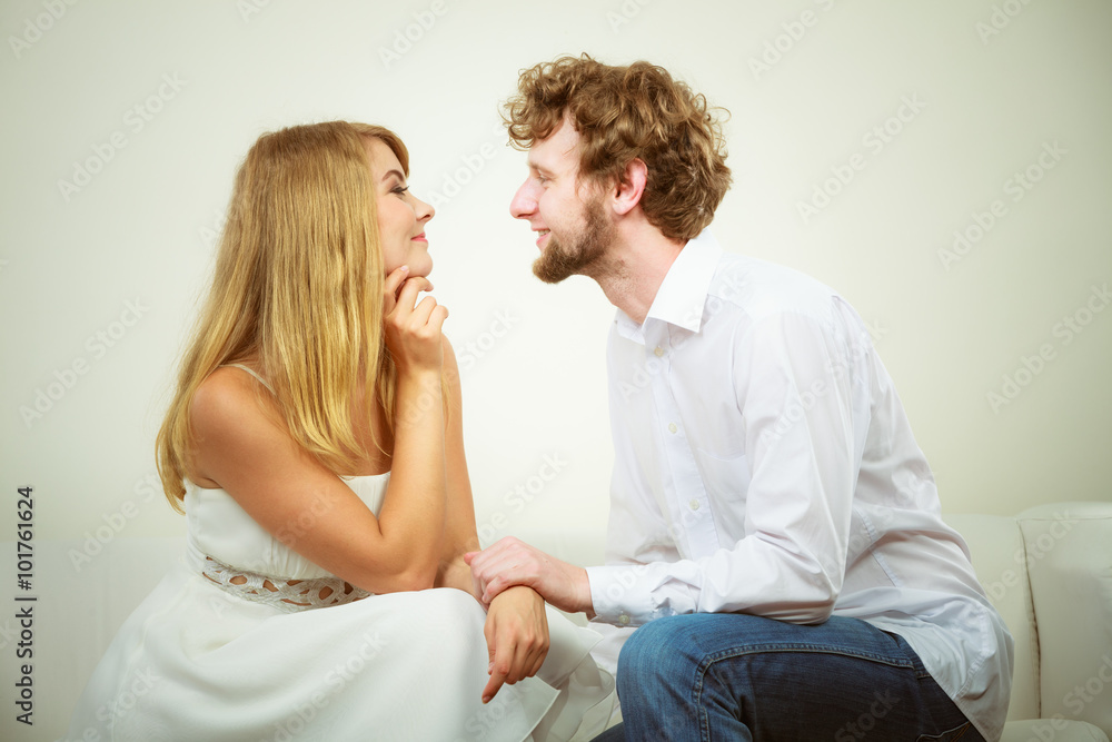Gorgeous woman and handsome man. Loving couple. Gorgeous woman and handsome man. Loving couple.