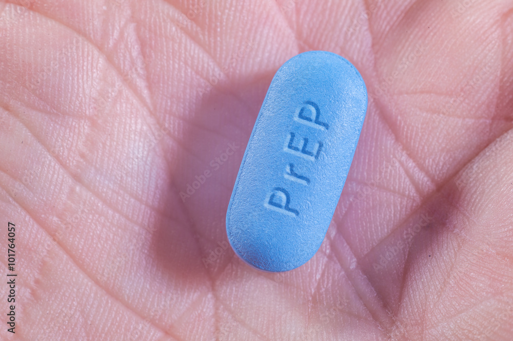 Pills for Pre-Exposure Prophylaxis (PrEP) to prevent HIV with Pr - obrazy, fototapety, plakaty 