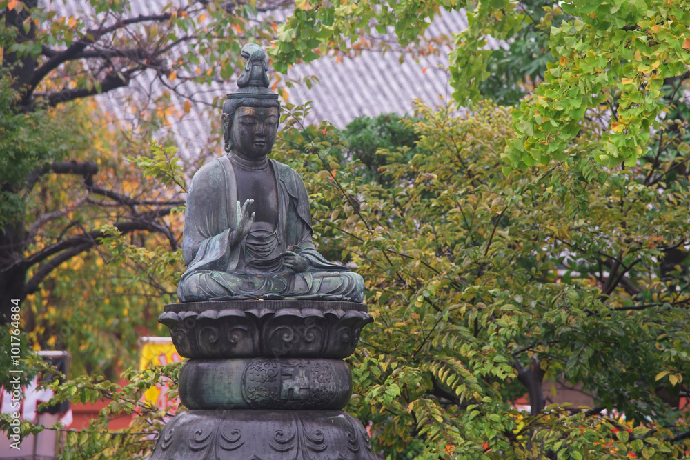 buddha statue at senso-ji temple in Asakusa buddha statue at senso-ji temple in Asakusa