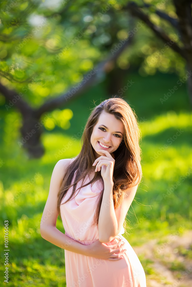 lovely girl in a green park lovely girl in a green park