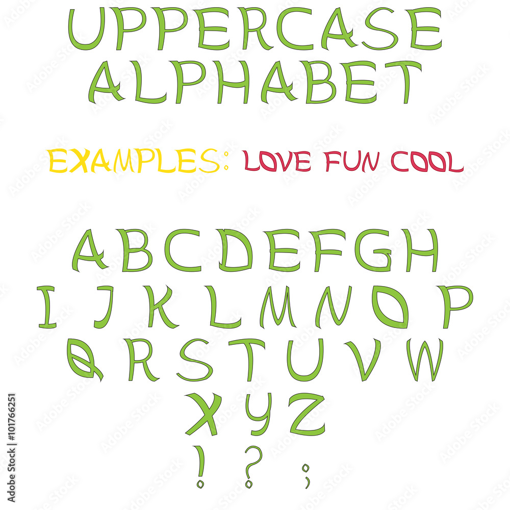 Set of letters as uppercase alphabet