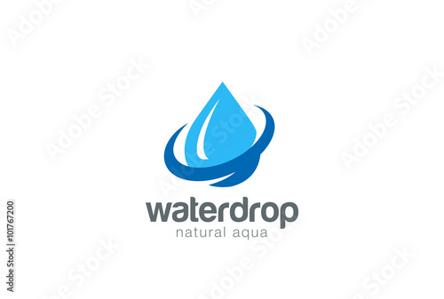 Water drop Logo. Natural Mineral Aqua icon Waterdrop liquid Oil