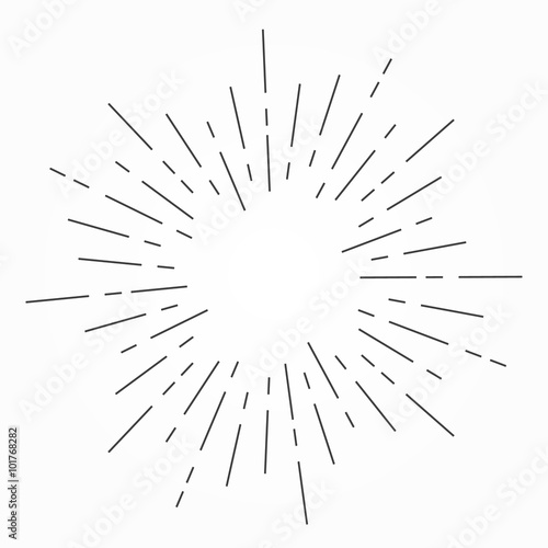 Vintage hand drawn sunburst vector illustration