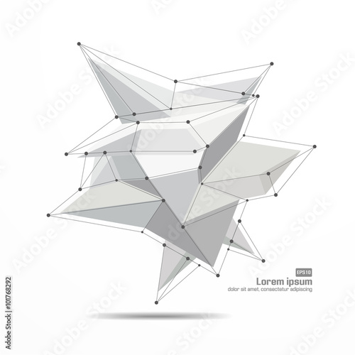 3D Low Polygon Geometry Background
