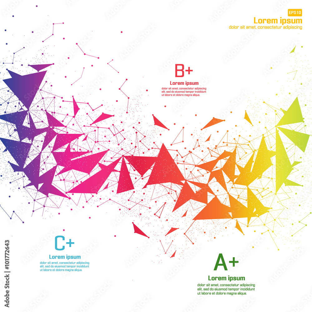 Creative Dots and lines connected together Creative Dots and lines connected together