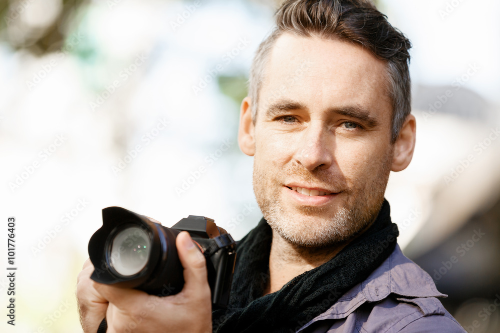 Male photographer taking picture Male photographer taking picture