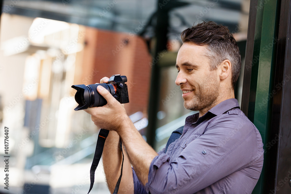 Male photographer taking picture Male photographer taking picture