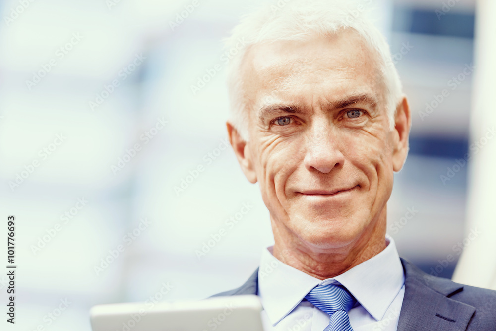 Portrait of confident businessman outdoors Portrait of confident businessman outdoors