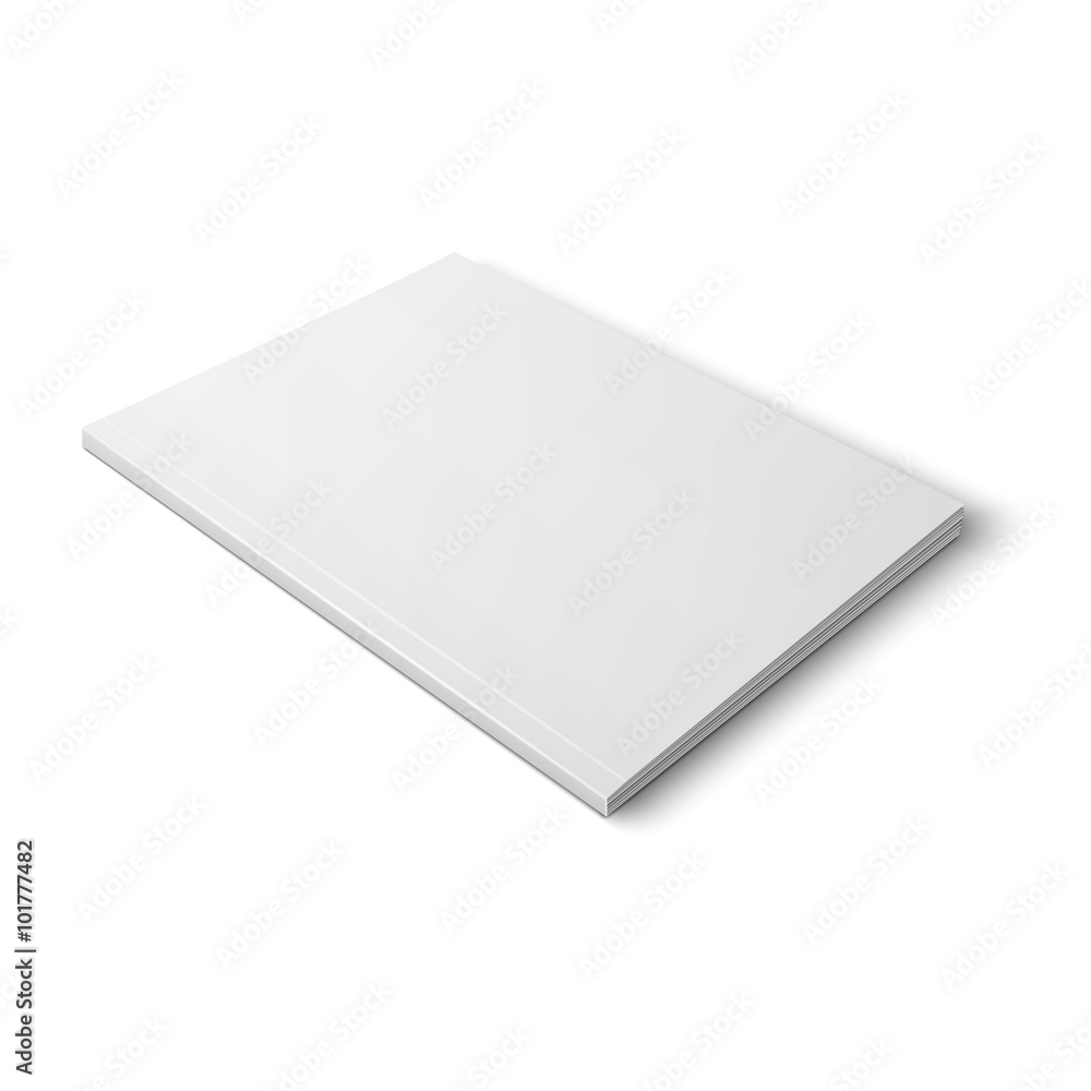 Blank thick magazine template. Blank thick magazine template.