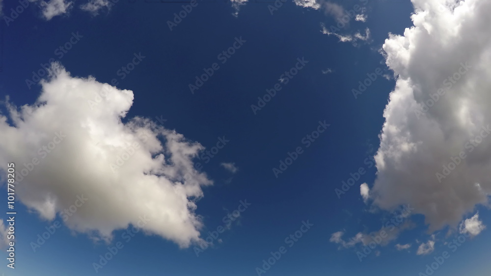 Clouds in the blue sky, time lapse Clouds in the blue sky, time lapse