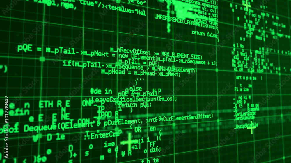 Digital animation of matrix Digital animation of matrix