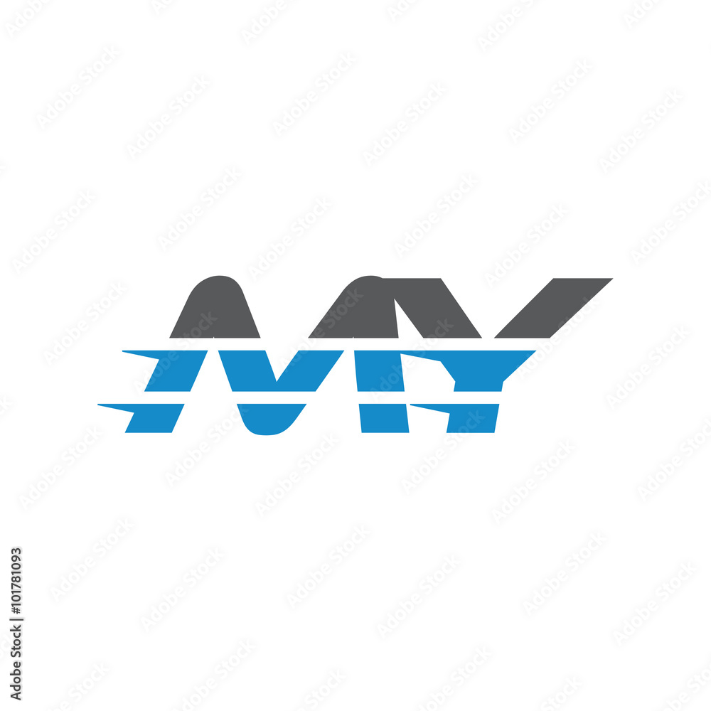 Simple Modern Dynamic Letter Initial Logo my Simple Modern Dynamic Letter Initial Logo my