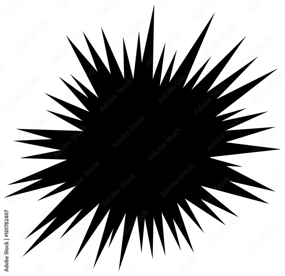 Valokuva Edgy blank explosion shape isolated. Abstract vector element.