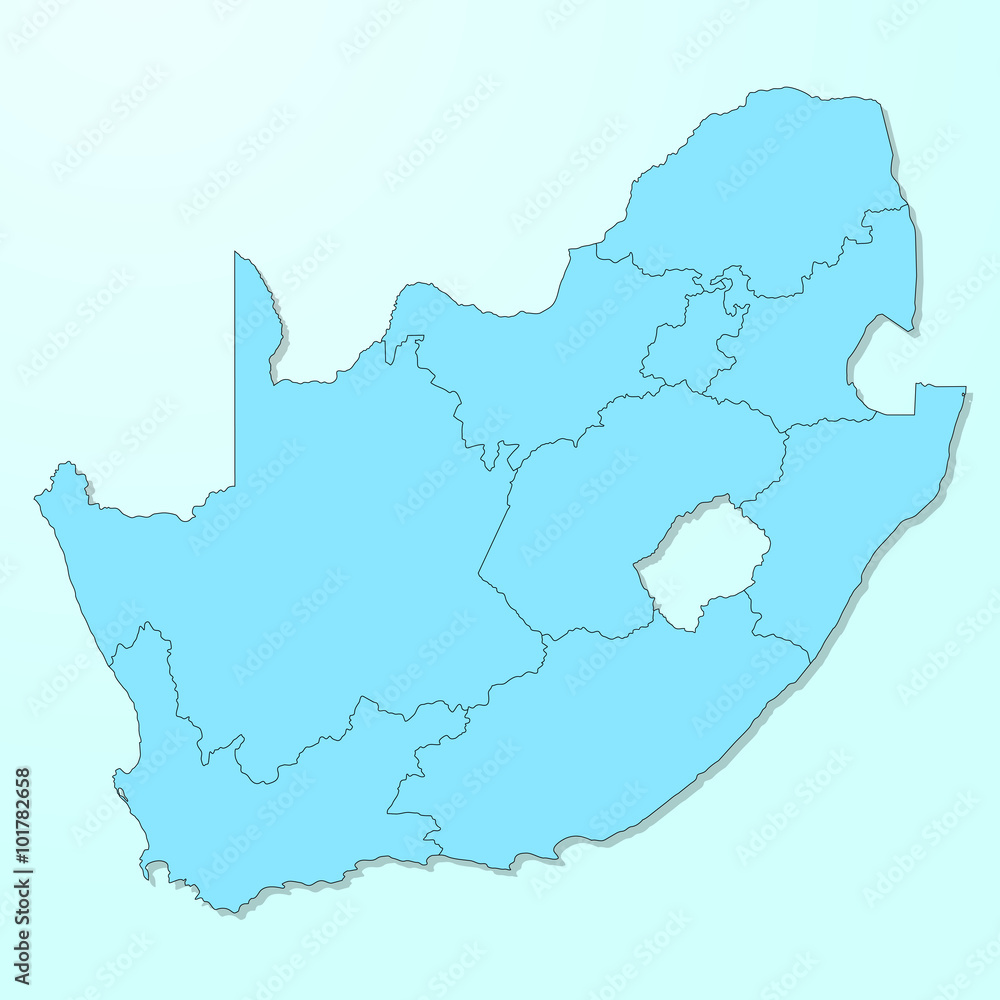 South Africa on blue degraded background vector