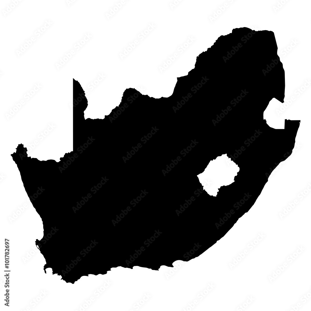 Fotografie South Africa on white background vector