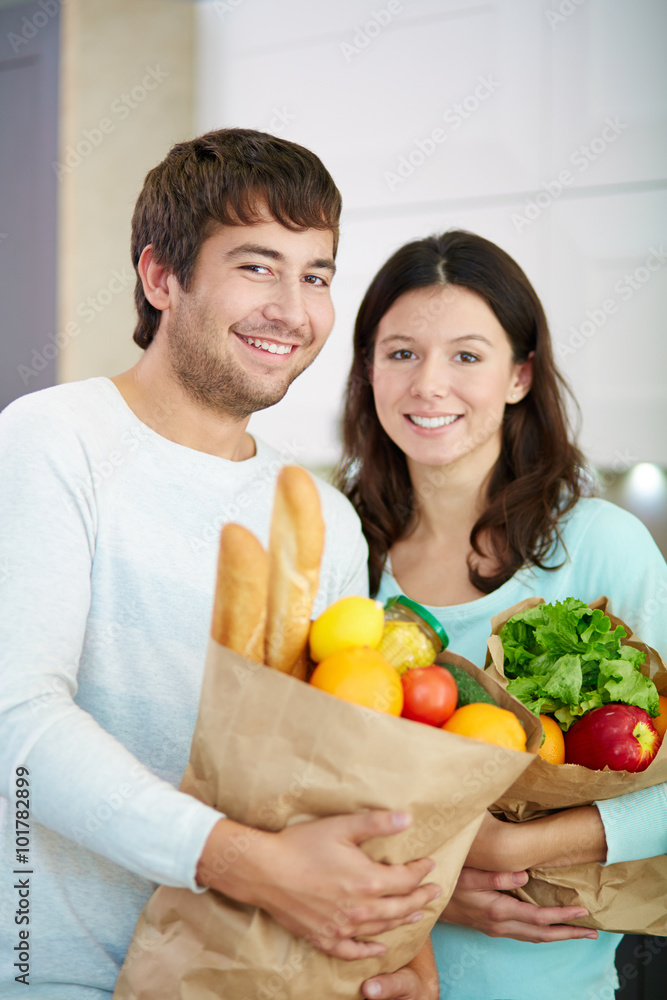 Couple with products