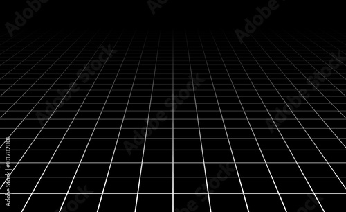 Fading and vanishing grid, mesh 3d abstract background photo