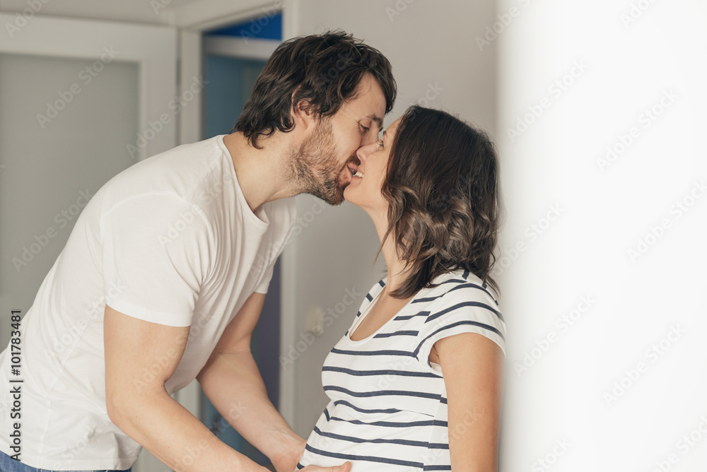 Mother and father waiting their newborn baby. Mother and father waiting their newborn baby.