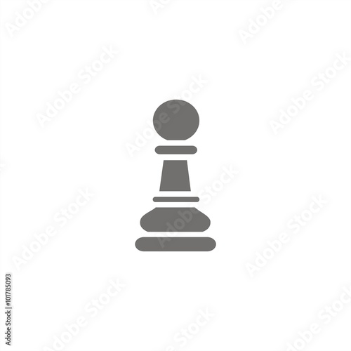 Icono de un peón de ajedrez. Ilustración vectorial aislada