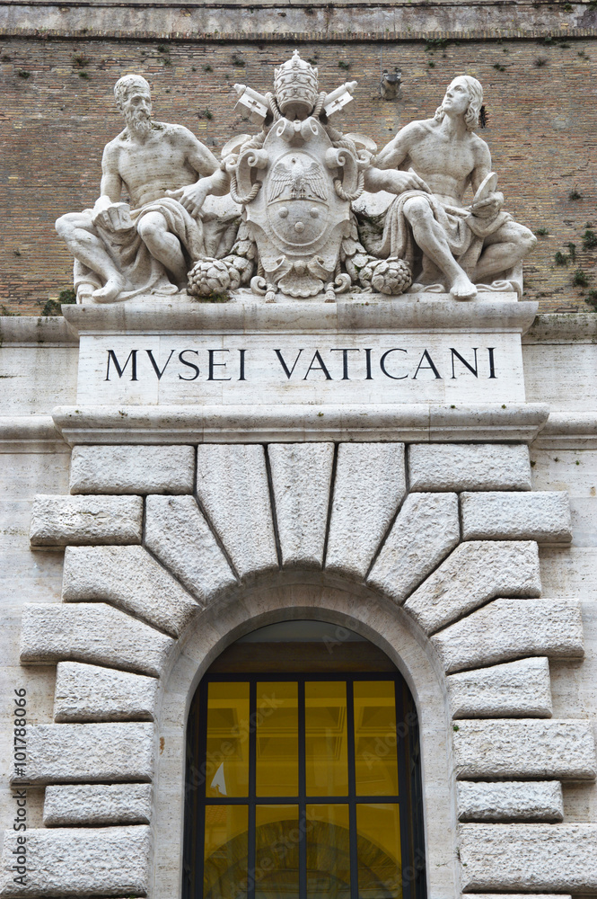 Entrance to Vatican Museum in Rome.