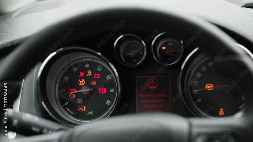 Car dashboard close-up Car dashboard close-up