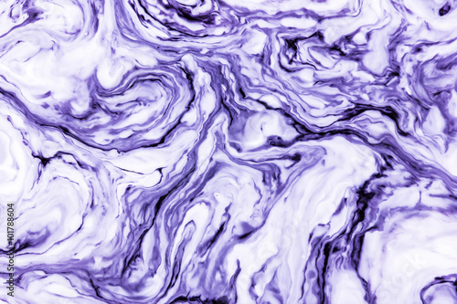 Abstract blue and white paint mixing background.