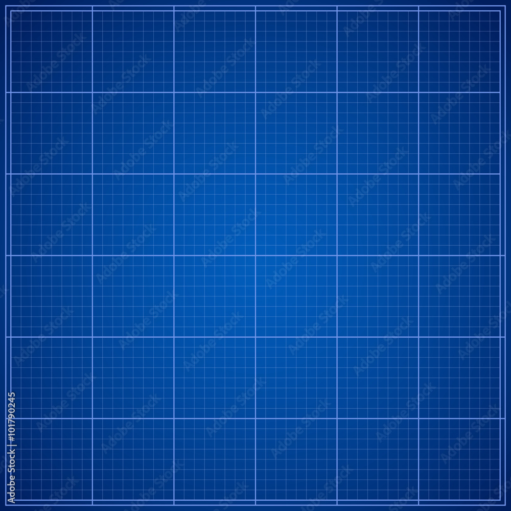 Blue Blueprint background texture paper, illustration design Stock