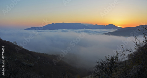 valley covered with mist © ggaallaa