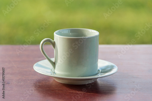 Coffee cup standing on a table