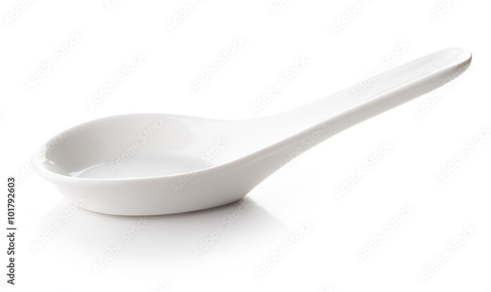 White empty spoon White empty spoon