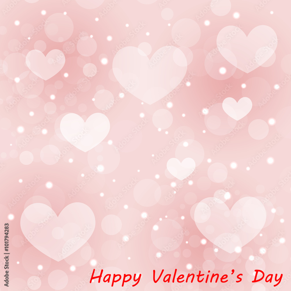 Happy Valentine's Day greeting card . Vector illustration .