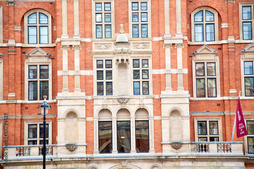 window in europe london red brick wall     historical