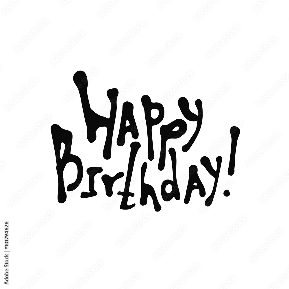 Happy Birthday calligraphy vector Happy Birthday calligraphy vector
