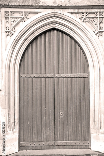door southwark  cathedral in london england old  construction an