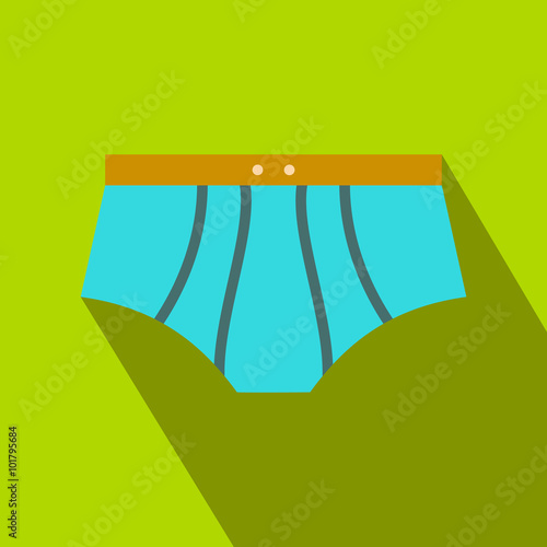 Men swimming trunks flat icon