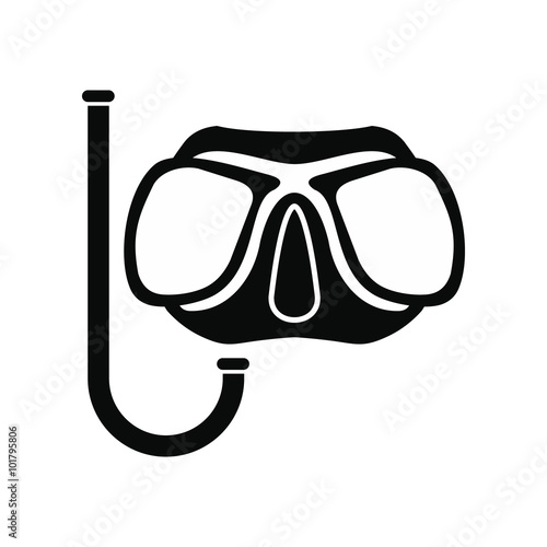 Diving mask black icon
