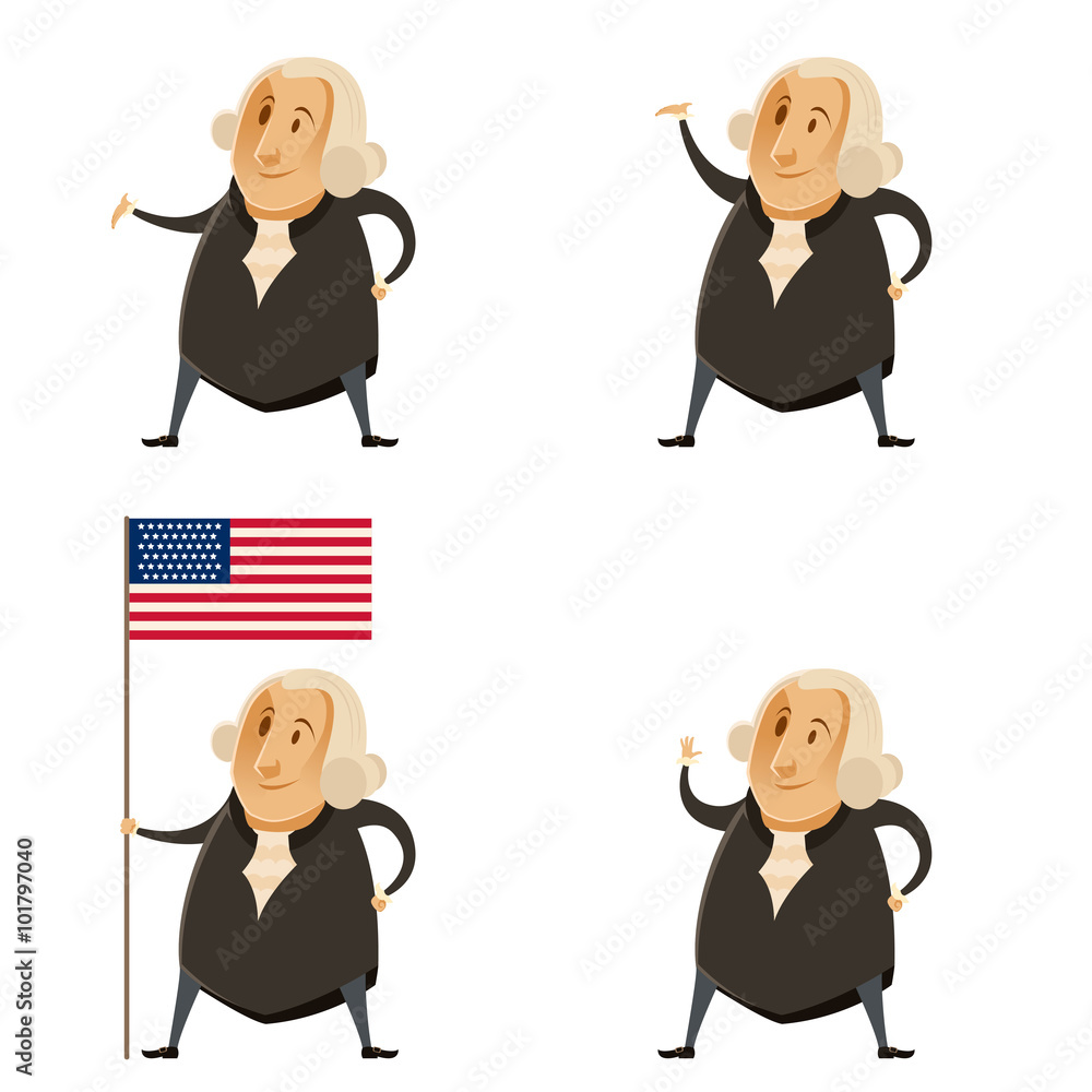 Fototapeta premium Set of Washington presidents