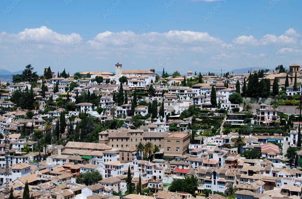 View across the Albaicin District, Granada.