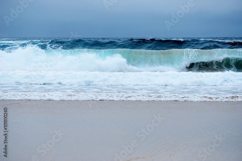 waves at mangersta beach photo