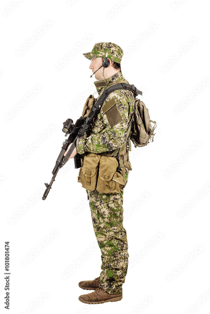 military, profession, people and war concept - male soldier in c military, profession, people and war concept - male soldier in c