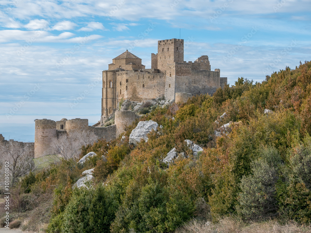 Medieval castle of Loarre in Aragon, Spain