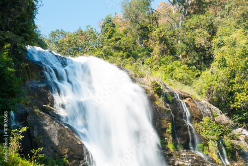 Wachirathan waterfall at Doi Inthanon National Park of Thailand