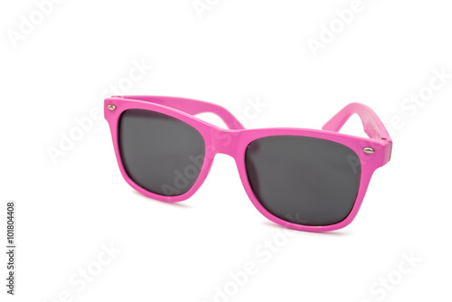 Women's pink sunglasses isolated