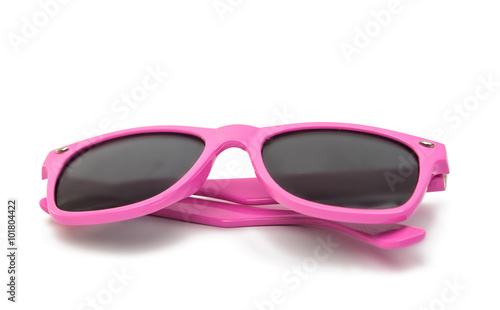 Women's pink sunglasses isolated