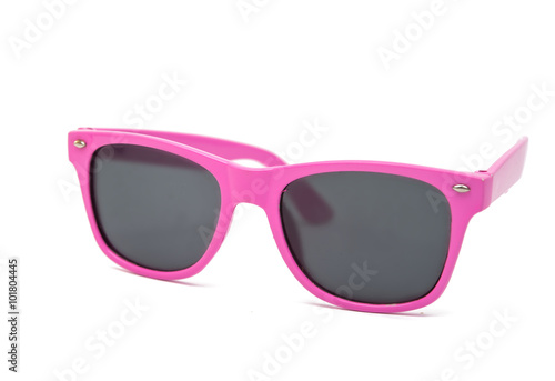 Women's pink sunglasses isolated