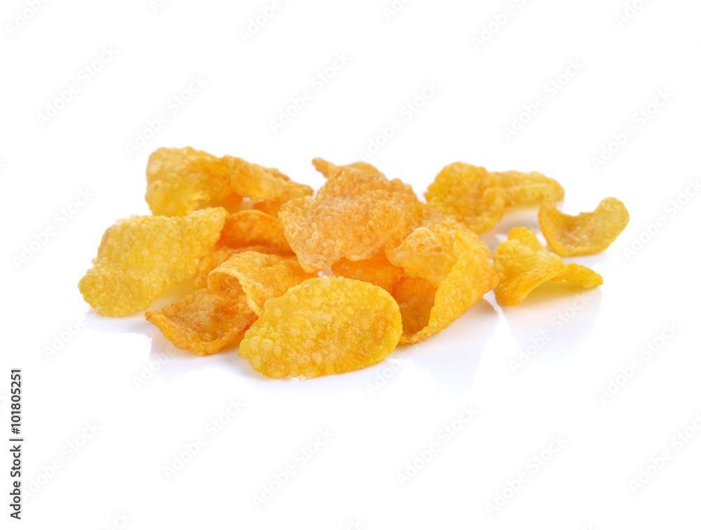 Corn flakes isolated on white Corn flakes isolated on white